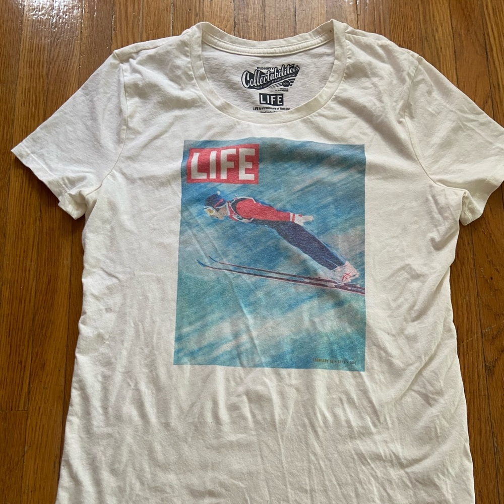 Old Navy Life Magazine Skier Tee